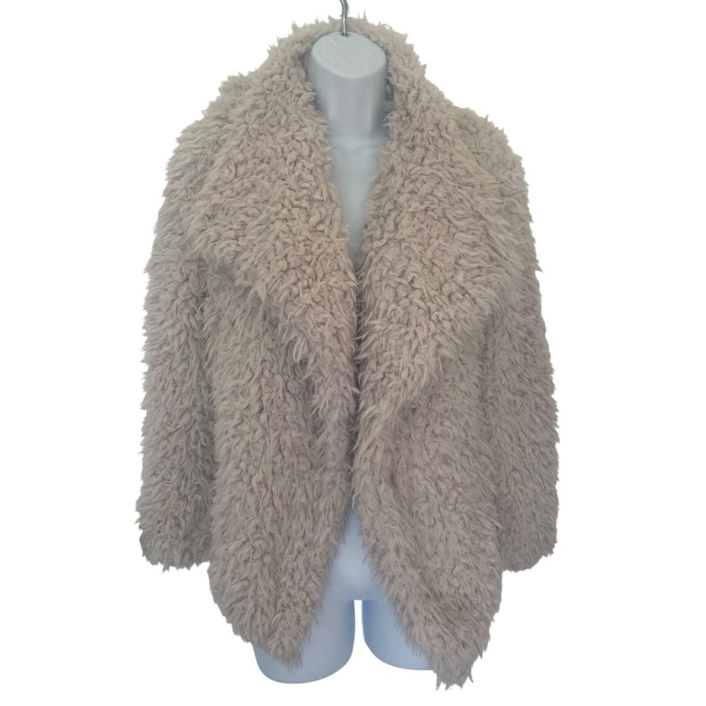 Vero Moda Womens Shaggy Faux Fur Burning Man Boho Festival Coat M